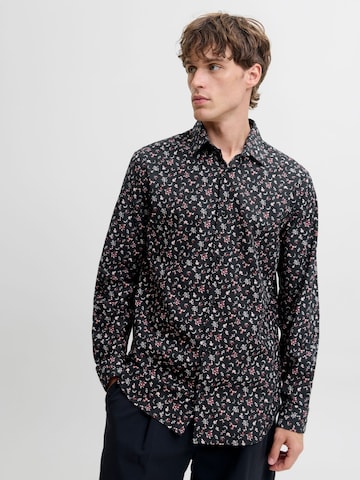 JACK & JONES Regular Fit Hemd in Schwarz