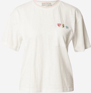 PJ Salvage Pajama Shirt in White: front
