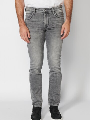 KOROSHI Slimfit Jeans i grå: framsida