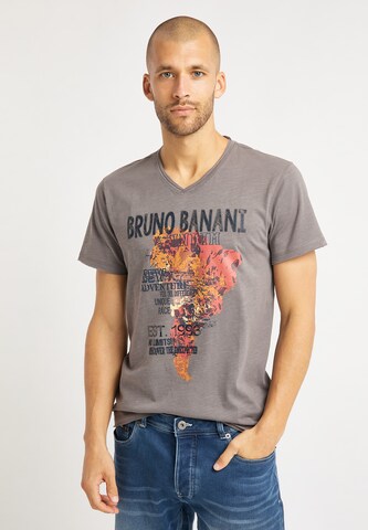 BRUNO BANANI Shirt 'Davis' in Grijs: voorkant