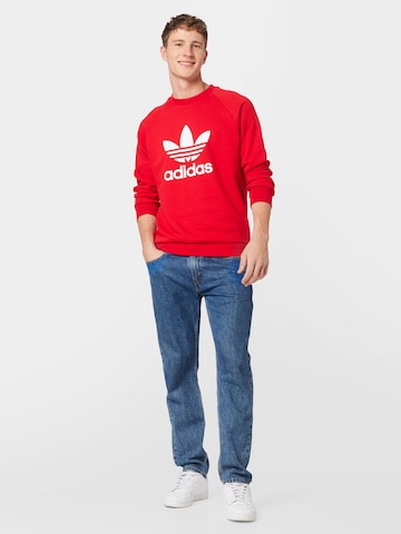 ADIDAS ORIGINALS Sweatshirt 'Adicolor Classics Trefoil' in Rot