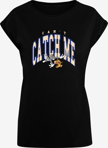 ABSOLUTE CULT T-Shirt 'Tom And Jerry - Can't Catch' in Schwarz: predná strana