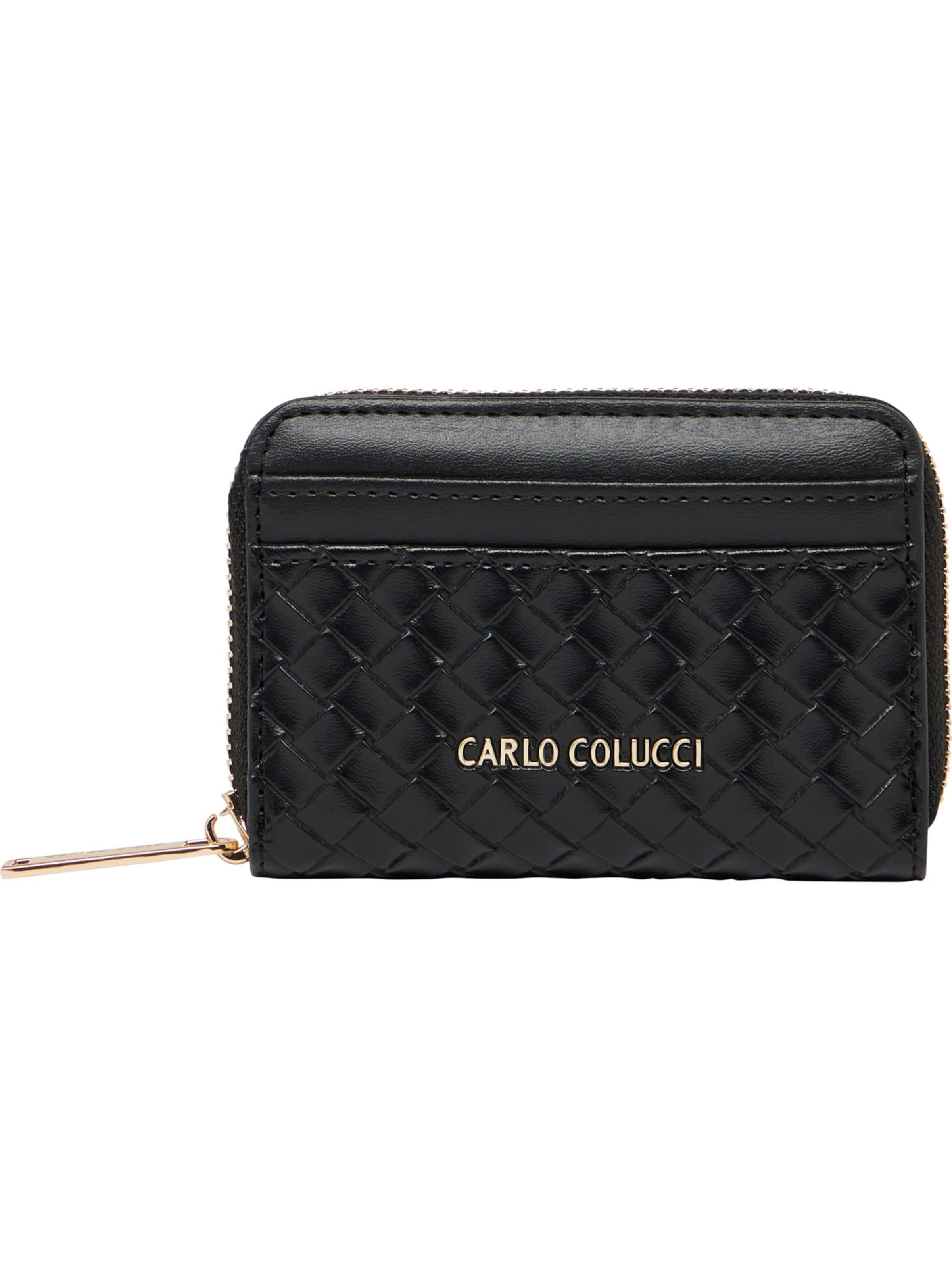 Carlo Colucci Portemonnee ' Devescovi ' in Zwart: voorkant