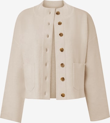 Geacă tricotată de la Imily Bela pe bej: față