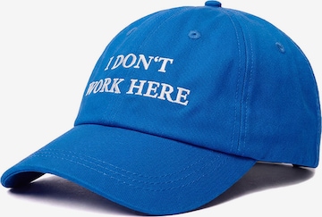 Hatline Lab Cap 'I don't work here' in Blau: Vorderseite