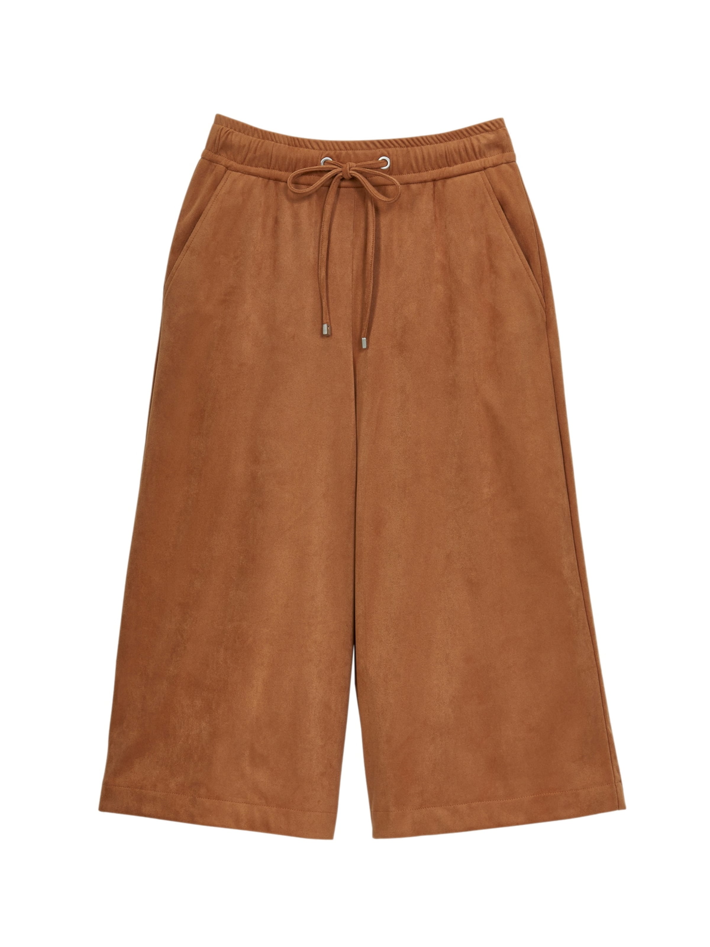 Wide Leg Pantalon MADELEINE en marron : devant