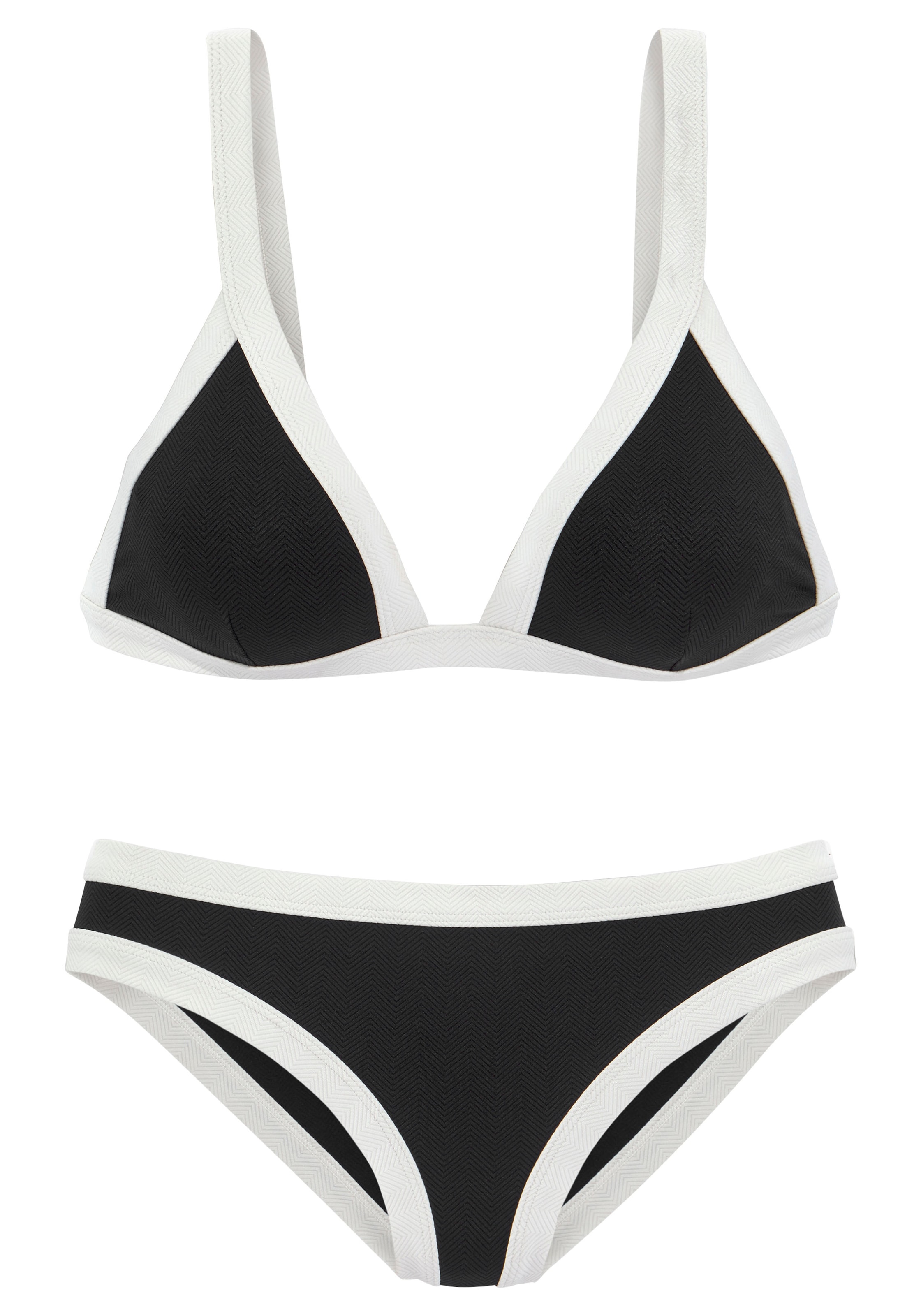 Costum de baie sport VENICE BEACH pe negru / alb, Vizualizare produs
