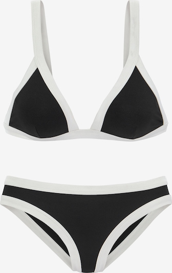 Costum de baie sport VENICE BEACH pe negru / alb, Vizualizare produs