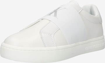 Slip on Calvin Klein Jeans en blanc : devant