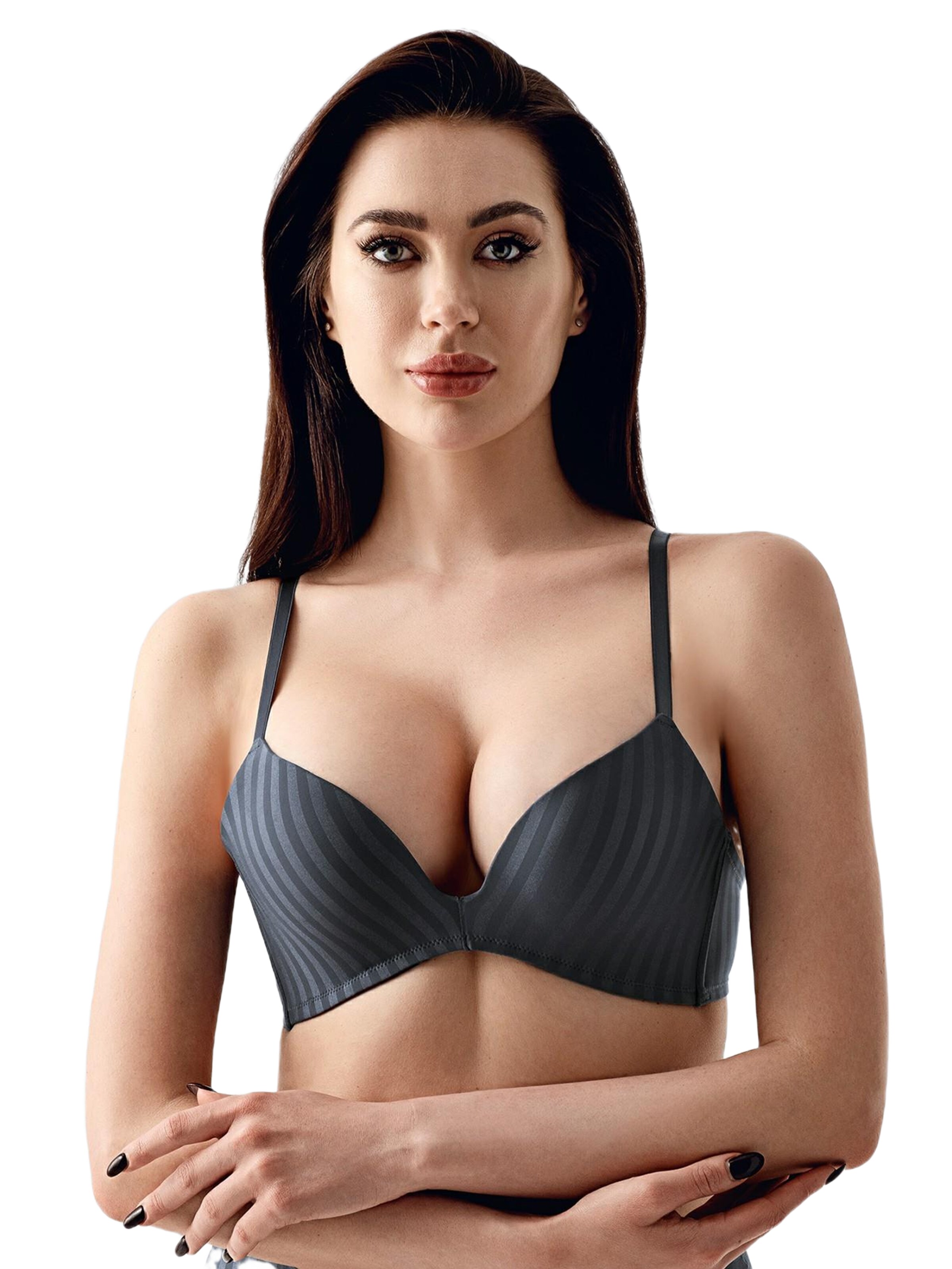 C&City T-Shirt BH in Grau: Vorderseite