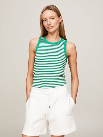 Top di TOMMY HILFIGER in verde: frontale