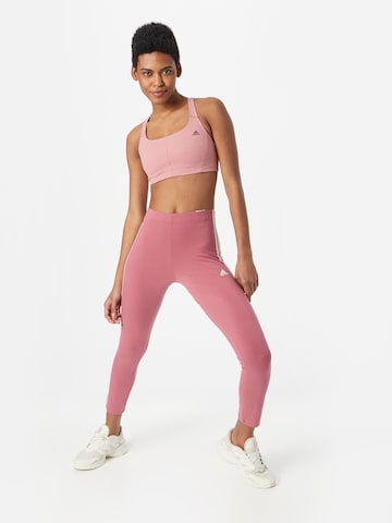 ADIDAS SPORTSWEAR - Skinny Calças de desporto 'Essentials' em rosa