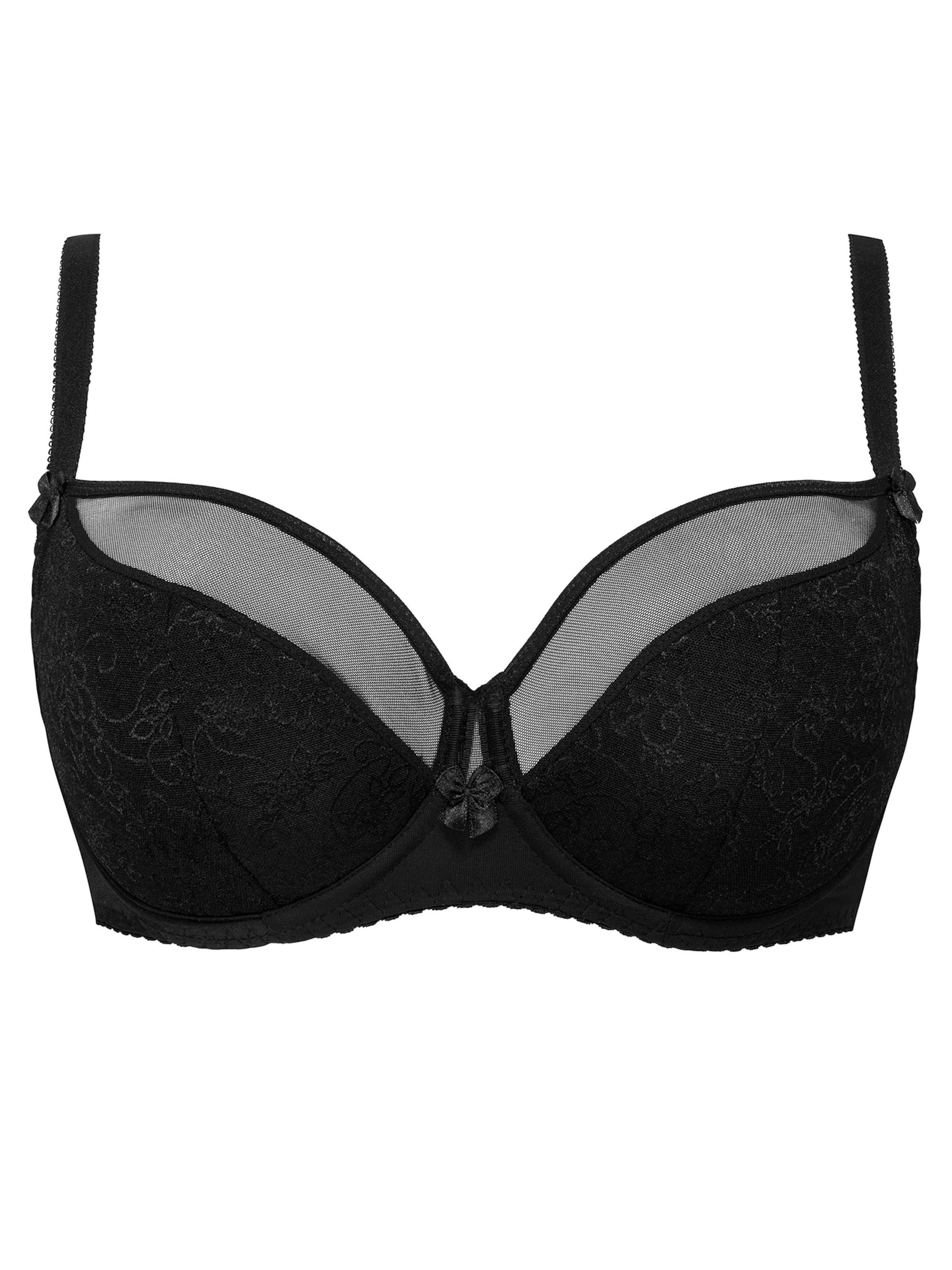 Azal T-shirt Bra 'Vanessa' in Black: front