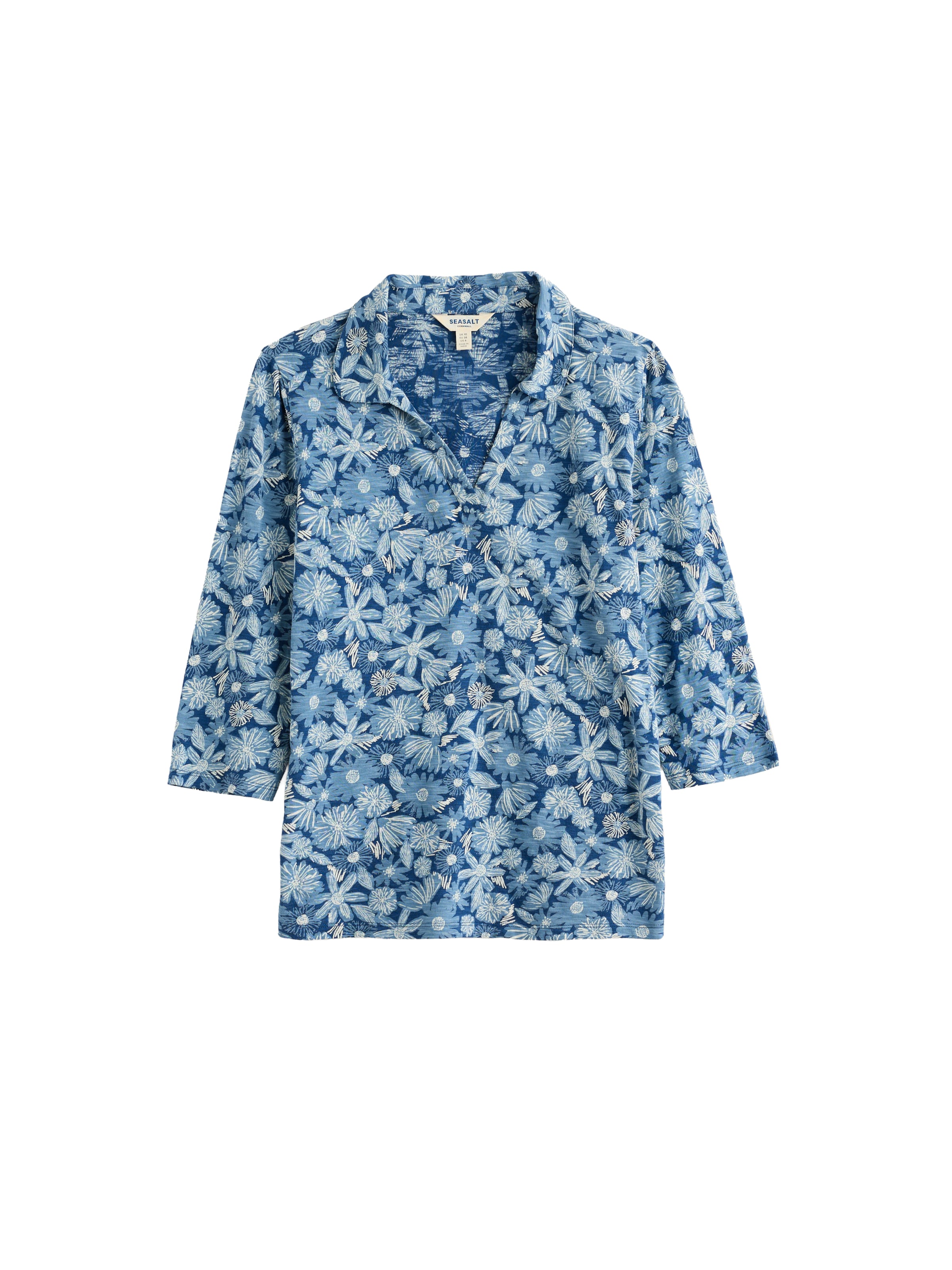 Seasalt Cornwall Bluse ' Wavecrest' i blå: forside
