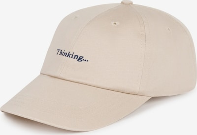 Thinking MU Casquette 'Chris' en ivoire / bleu marine, Vue avec produit