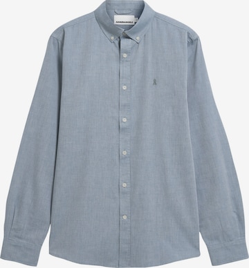 ARMEDANGELS Regular fit Button Up Shirt 'Quaasa' in Green: front