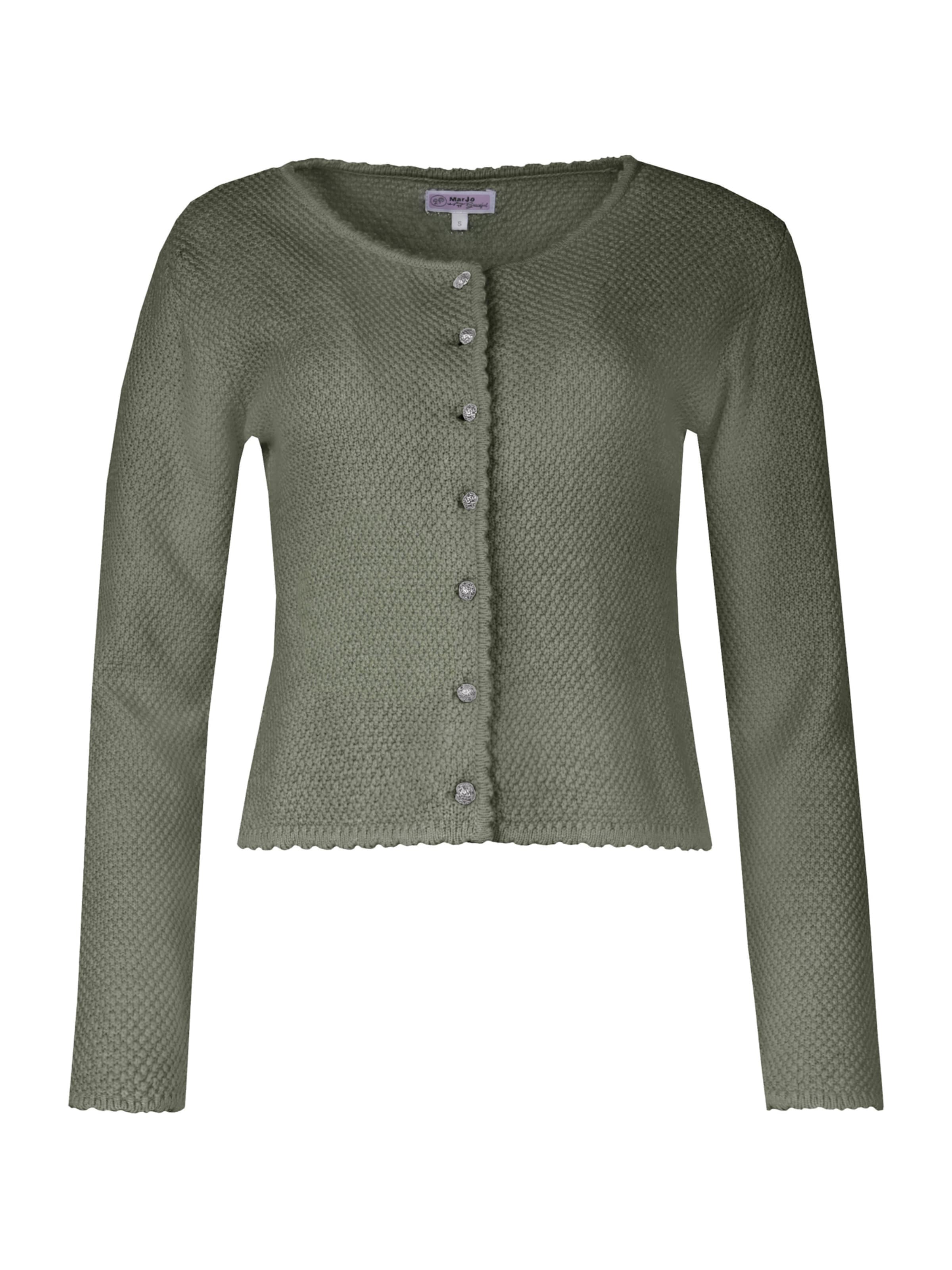 MARJO Πλεκτό σακάκι τοπικής ενδυμασίας 'Vilseck II' σε πράσινο: μπροστά