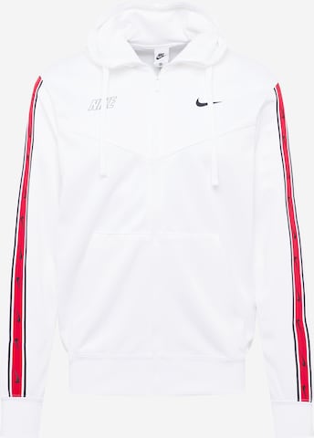 Nike Sportswear - Sudadera con cremallera 'Repeat' en blanco: frente