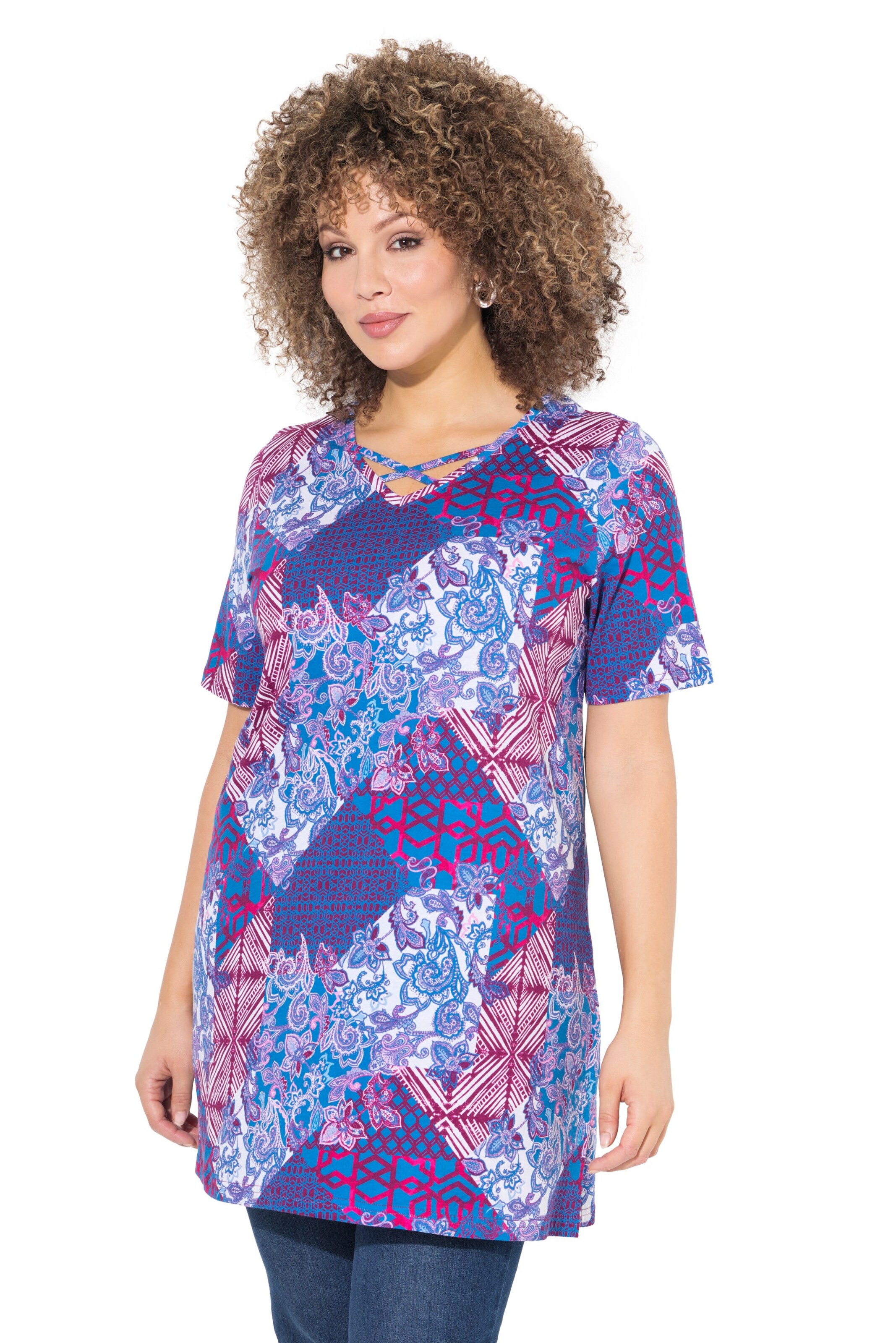 Ulla Popken Shirt in Blauw: voorkant