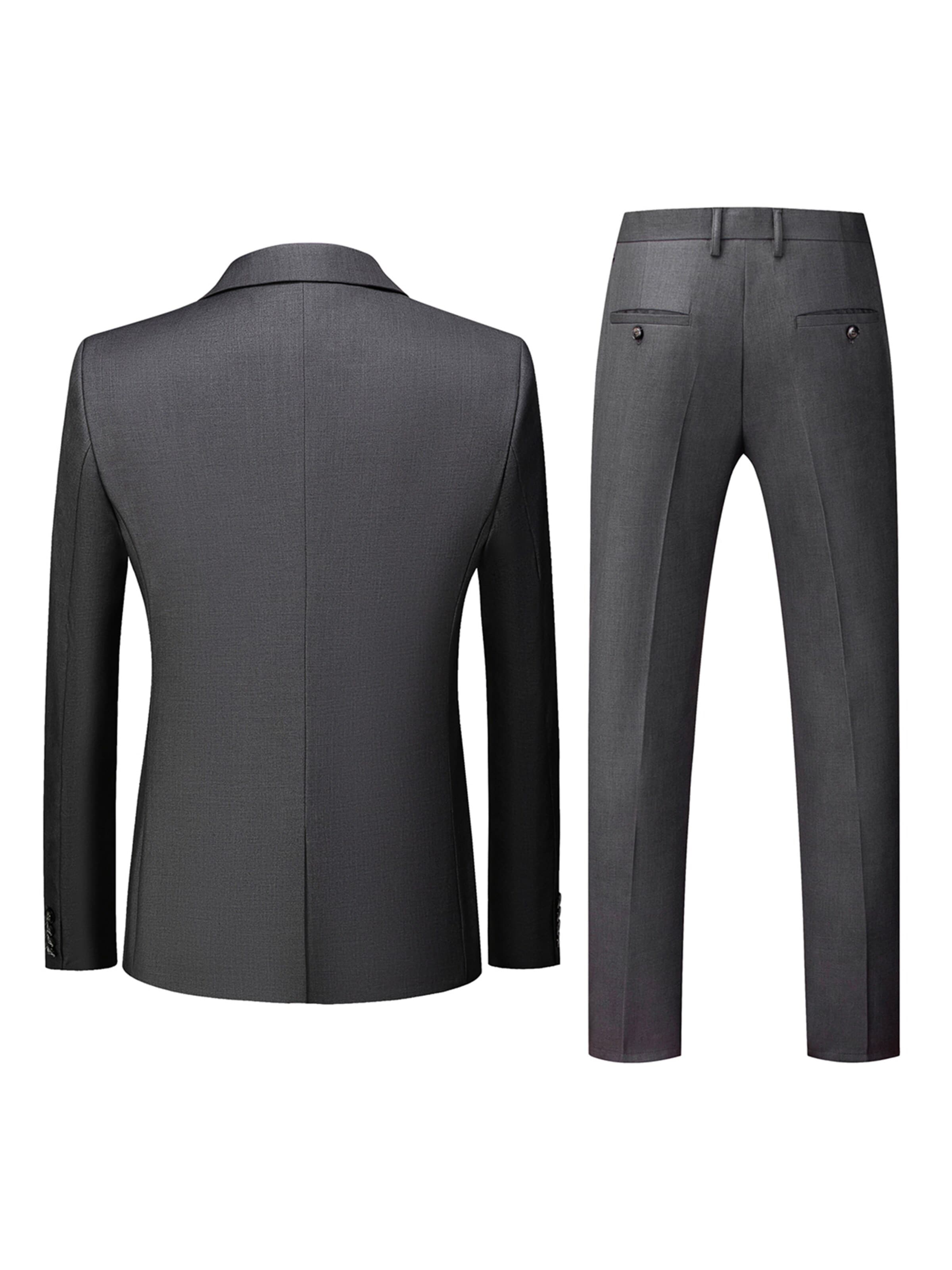 YOUTHUP Slim fit Suit 'Terzett' in Grey