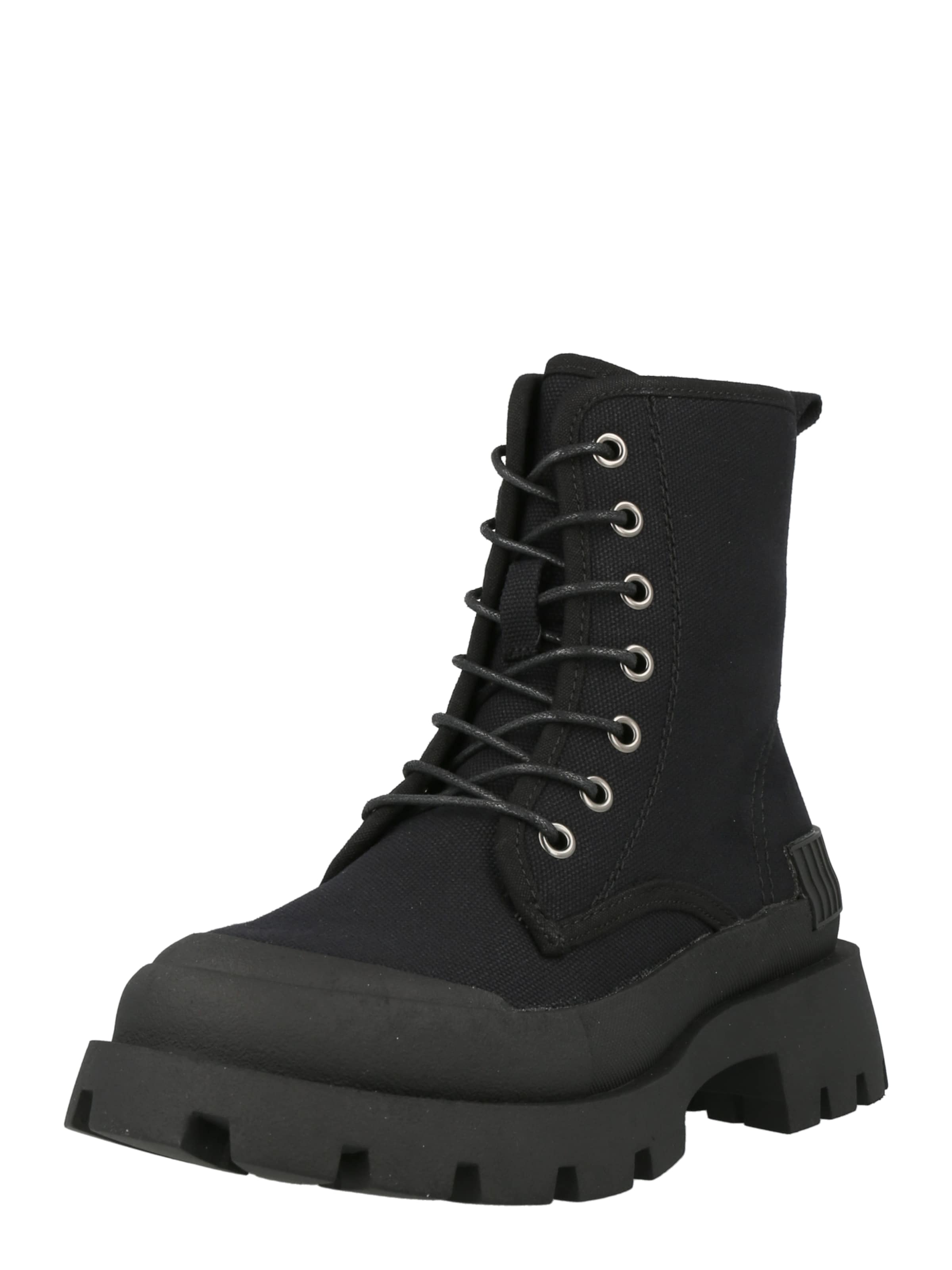 ABOUT YOU Šněrovací boty 'Tamina' – černá: přední strana