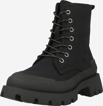 ABOUT YOU - Bota com atacadores 'Tamina' em preto: frente