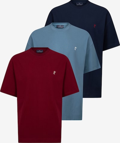 Marškinėliai iš Jacey Quinn, spalva – mėlyna / tamsiai mėlyna / vyšninė spalva, Prekių apžvalga