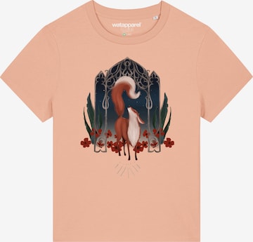 Watapparel Shirt ' Der wunderschöne Fuchs ' in Oranje: voorkant