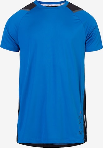 T-Shirt fonctionnel Spyder en bleu : devant