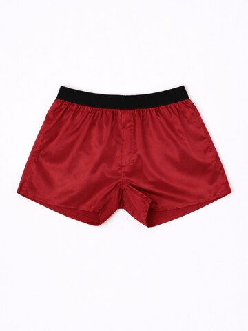 HACOY - Calzoncillo boxer 'Silk Boxer Shorts' en rojo