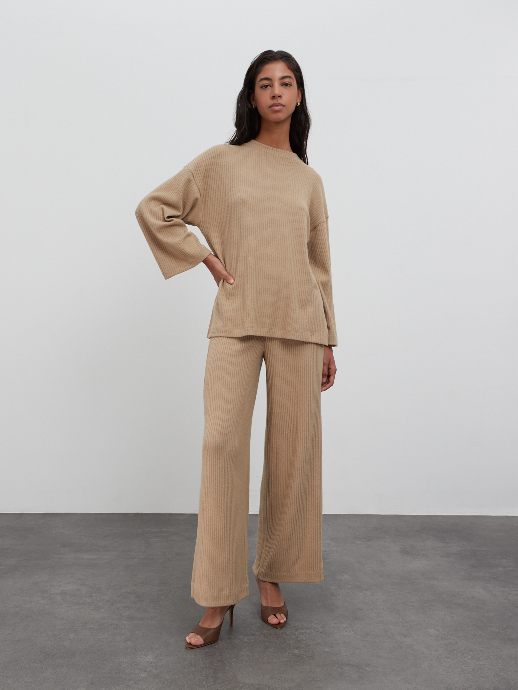 EDITED Producten Shirt 'Ilse' Beige gemêleerd