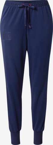 NIKE Tapered Sports trousers in Blue: front