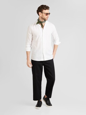Only & Sons Regular fit Button Up Shirt 'CAIDEN' in White