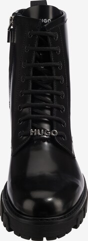 HUGO Red Lace-Up Ankle Boots 'Axel' in Black