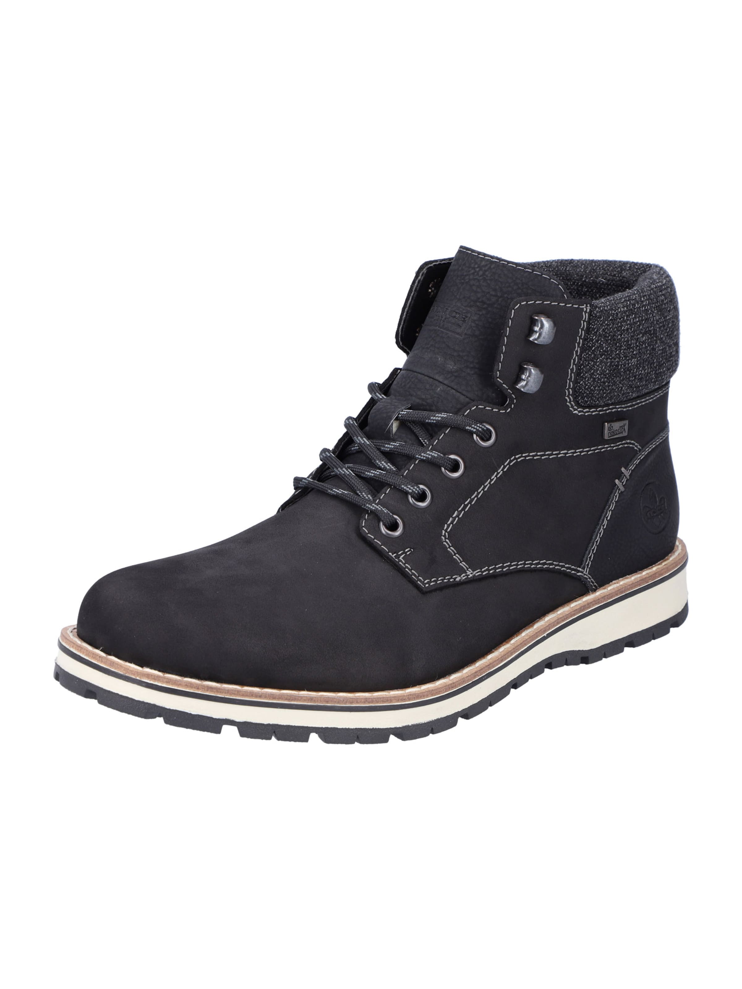 Rieker Veterboots in Zwart: voorkant