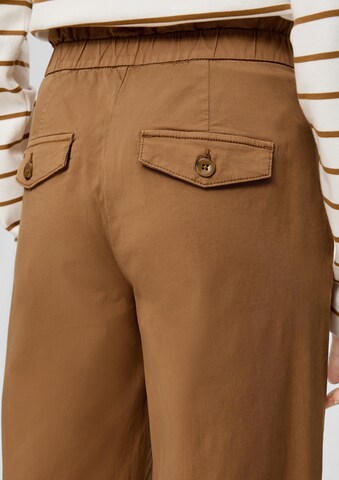 Wide leg Pantaloni con pieghe di s.Oliver in marrone