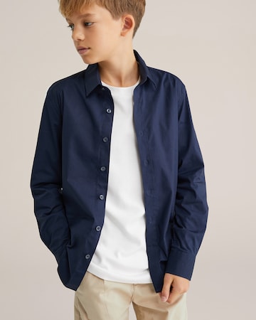 Coupe regular Chemise WE Fashion en bleu