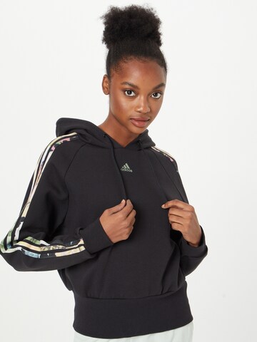 Sweat de sport 'Allover Print' ADIDAS SPORTSWEAR en noir : devant