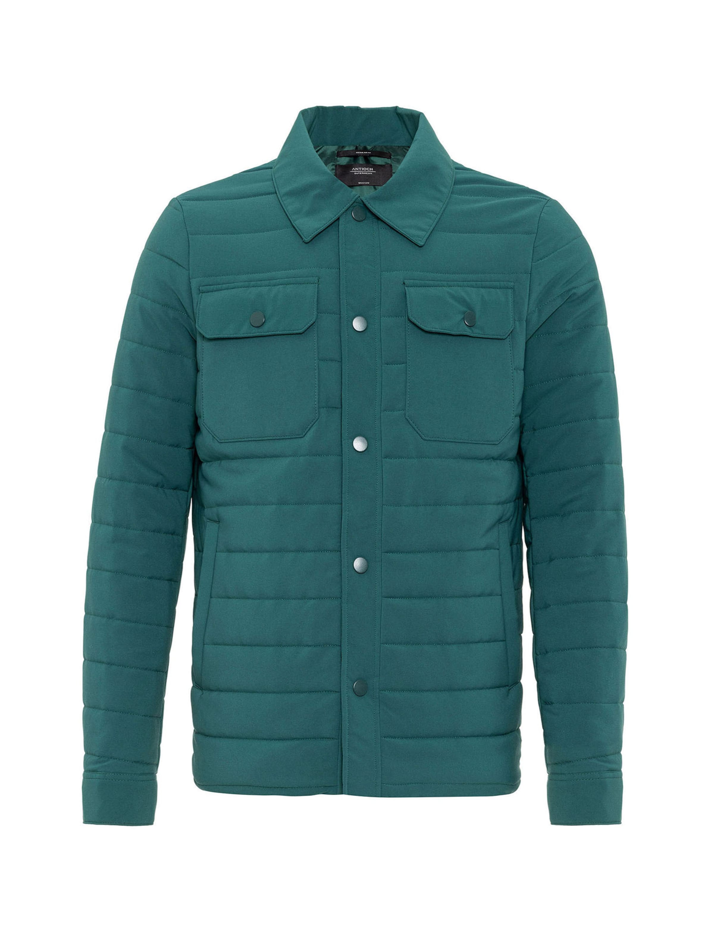 Antioch Manteau mi-saison en émeraude, Vue avec produit