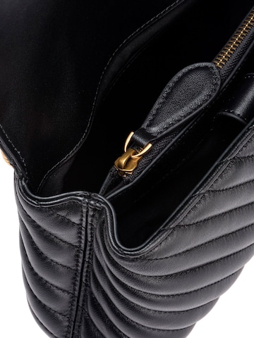 PINKO - Bolso de mano 'Love Lady Puff Mini Cl Sheep Nappa Chevron' en negro