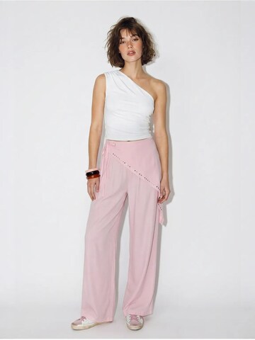 Wide Leg Pantalon 'Hose' Bianco Lucci en rose