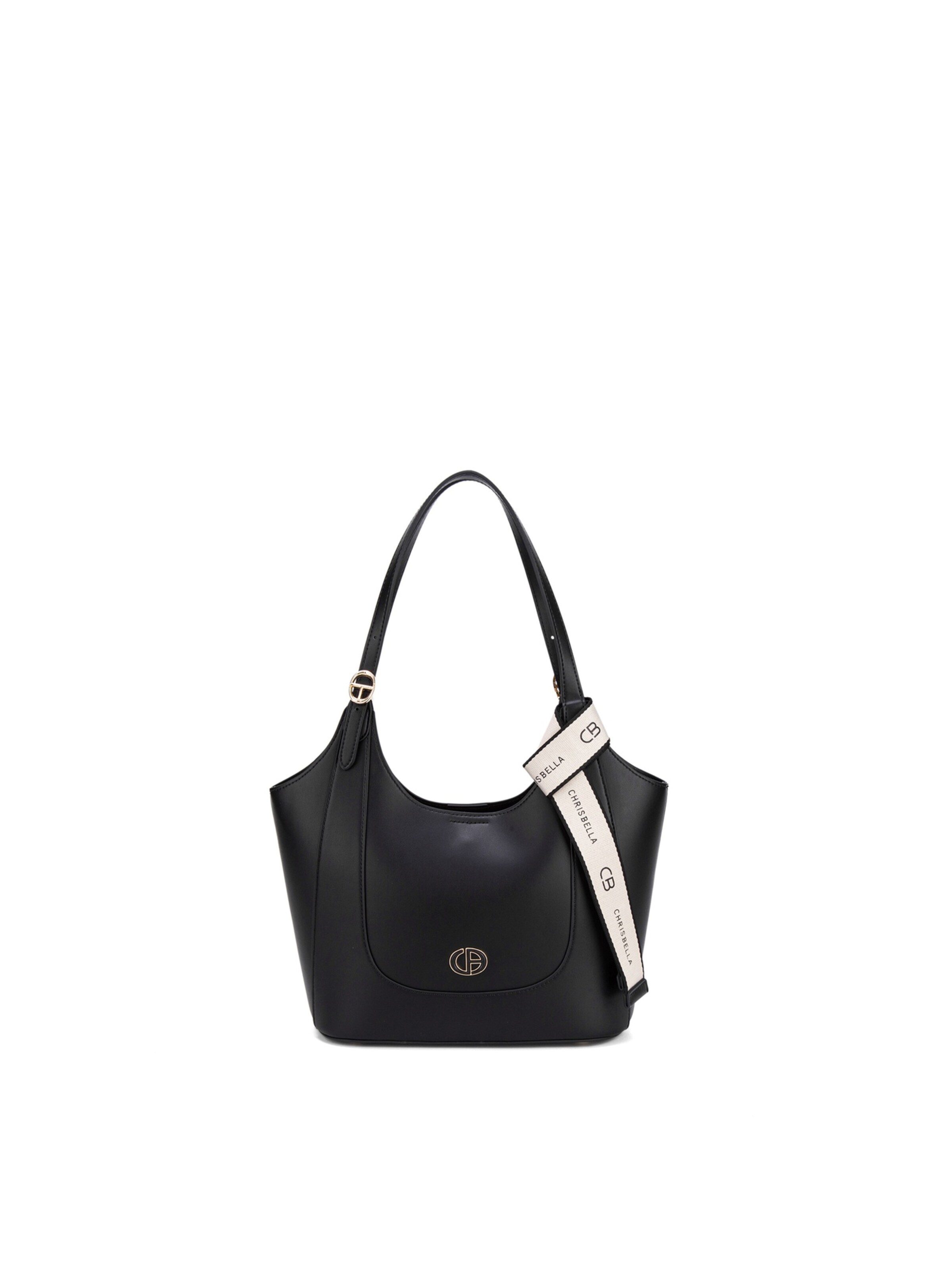 Chrisbella Shoulder Bag in Black: front