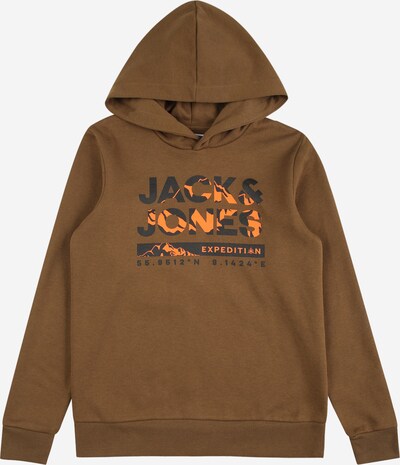 Jack & Jones Junior Sweatshirt 'HUNTER' i brun / oransje / svart, Produktvisning