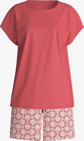 CALIDA Short Pajama Set 'Cotton Special' in Red: front
