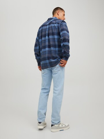 JACK & JONES Regular Fit Hemd 'Carl' in Blau