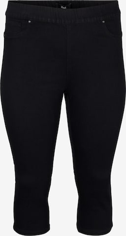 Zizzi Slimfit Jeans i sort: forside