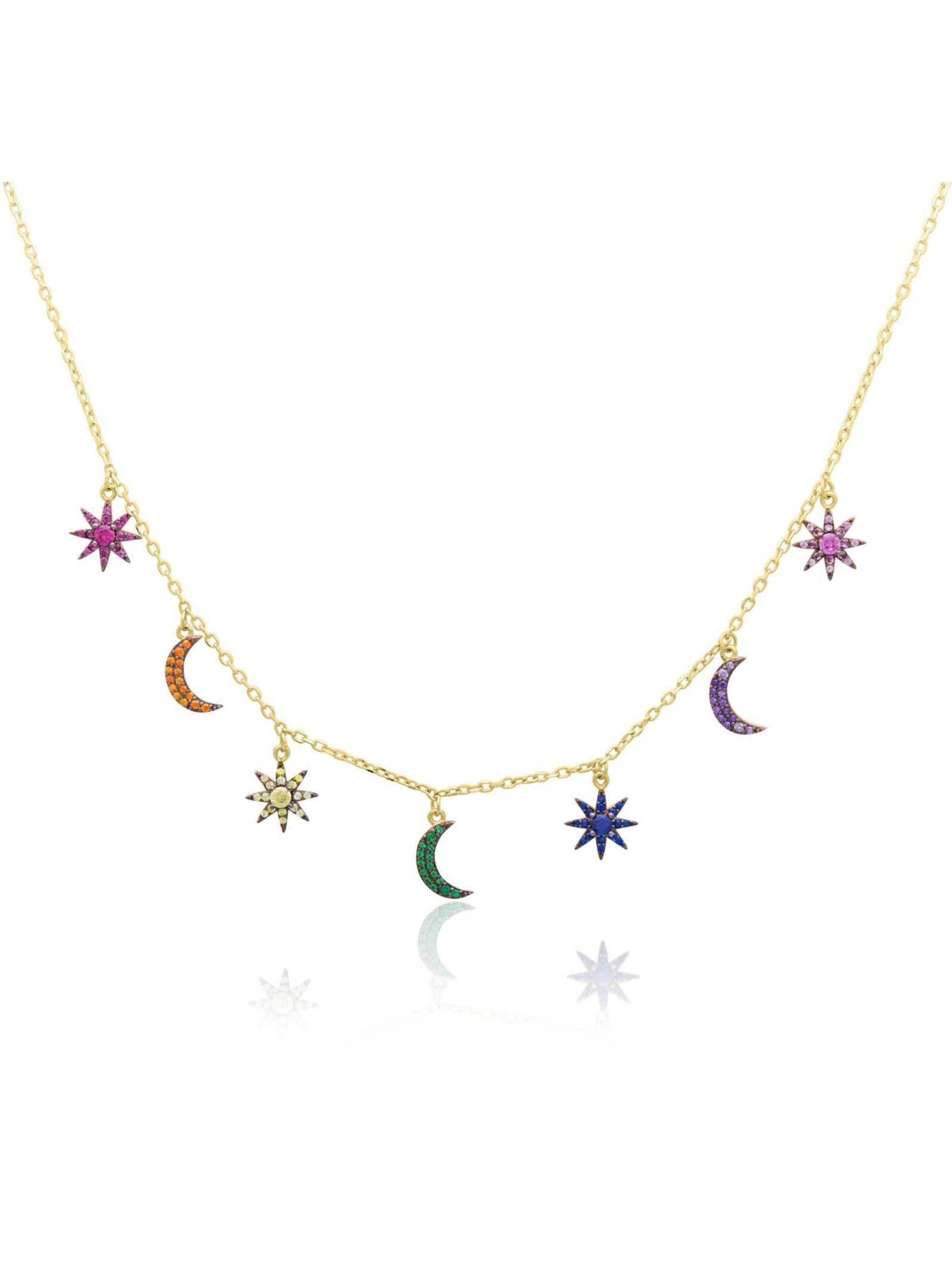Tony Fein Necklace 'Sonne Mond Sterne' in Mixed colors