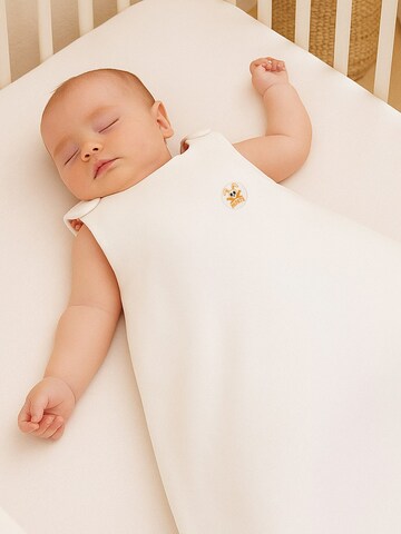 PAPATE - Saco de dormir 'Organic Cotton Mid Season Sleeping Bag' en blanco
