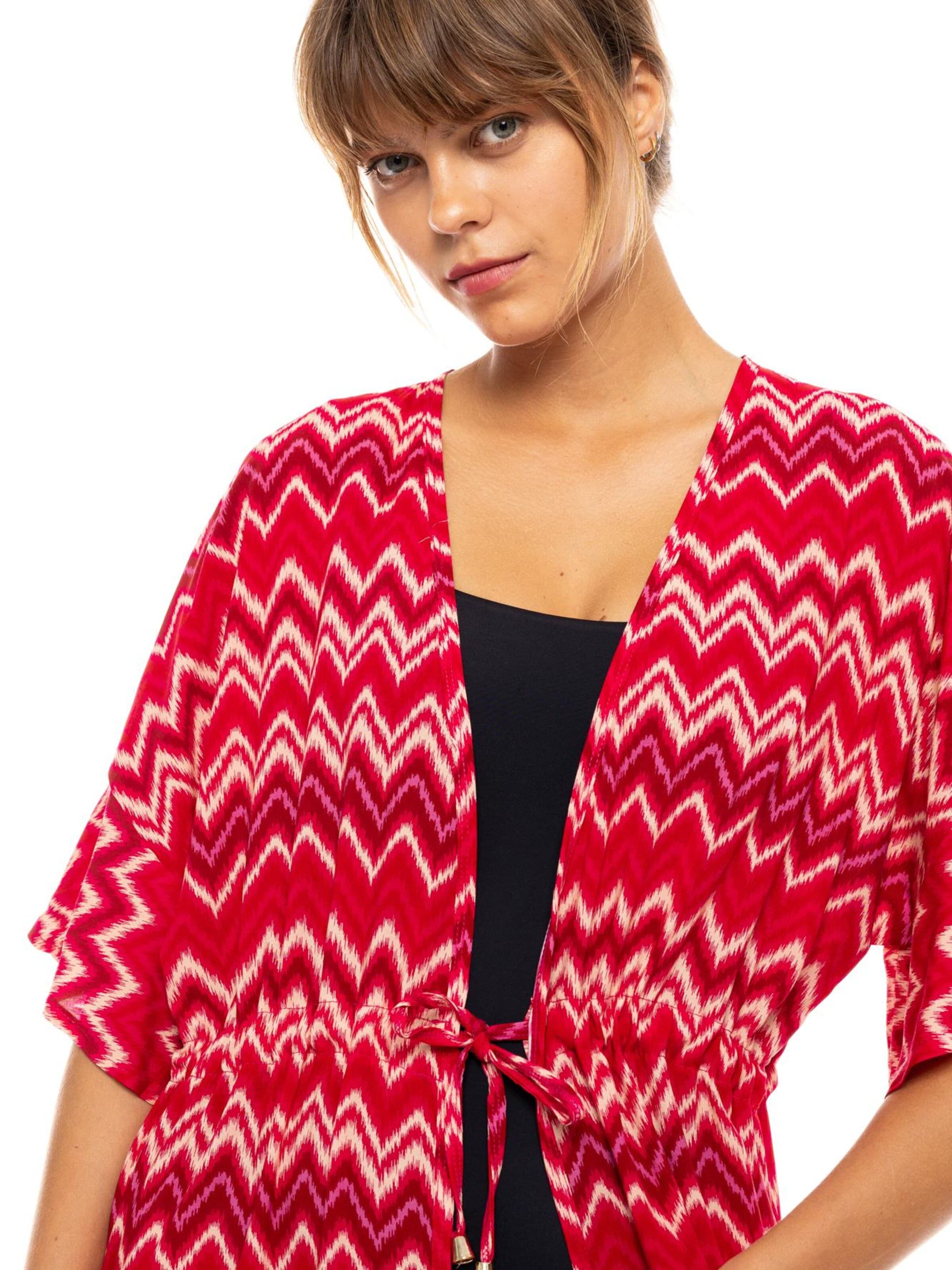 Pink Label Strandjurk 'BEACHWEAR RASBERRY RAINBOW' in Rood