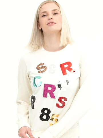 SCR. Athletic Sweater 'LELYA' in White: front